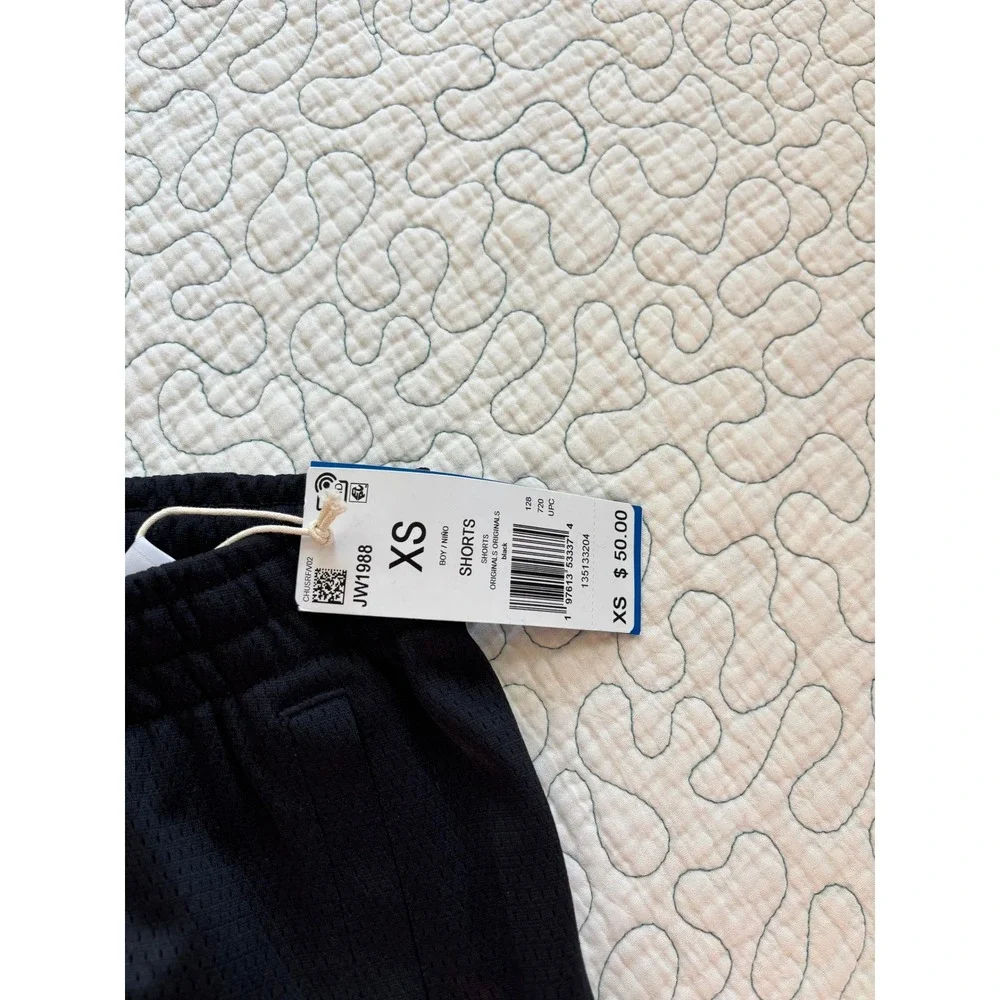 Adidas Originals Boys Mesh Basketball Shorts Black Size XS